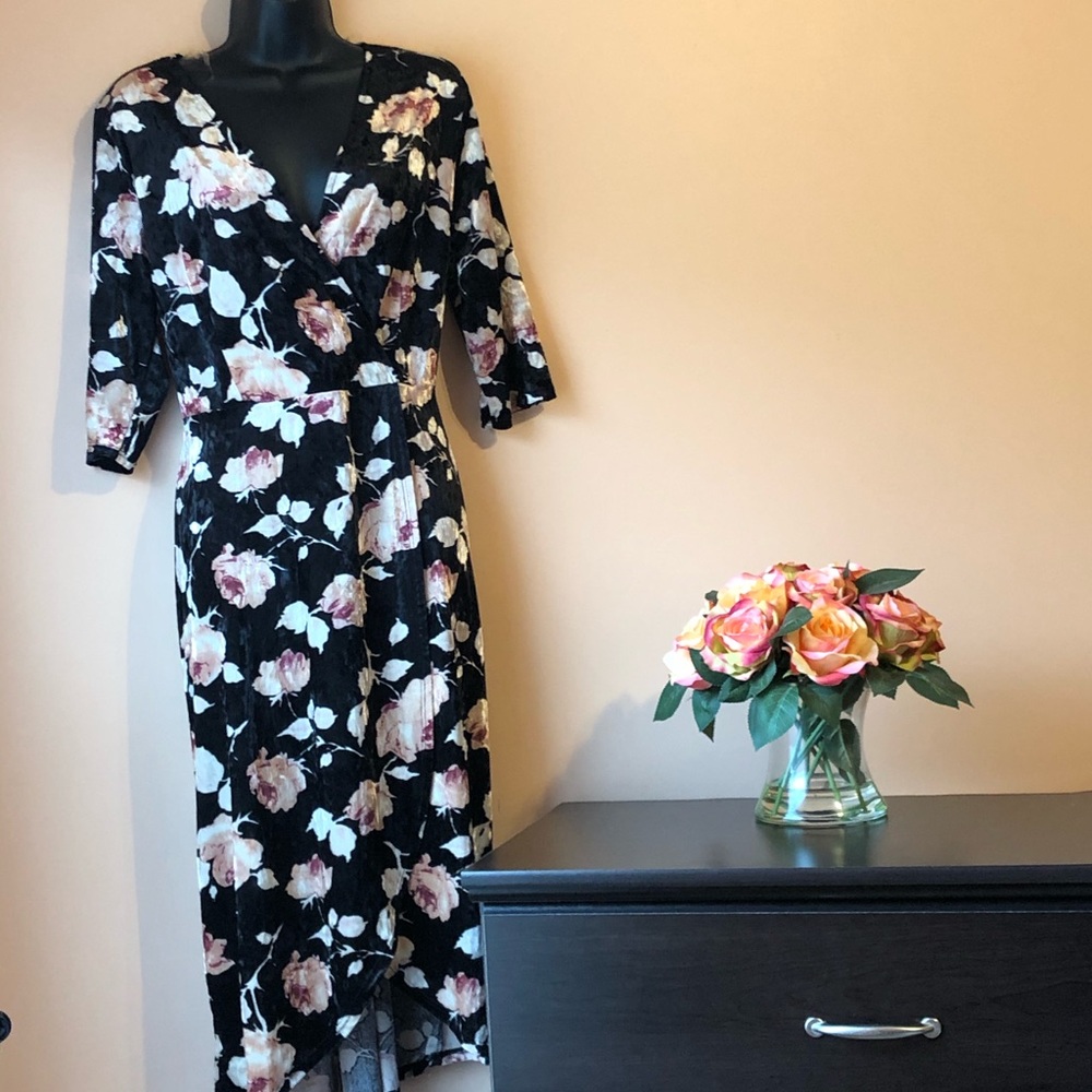 Floral Monteau dress